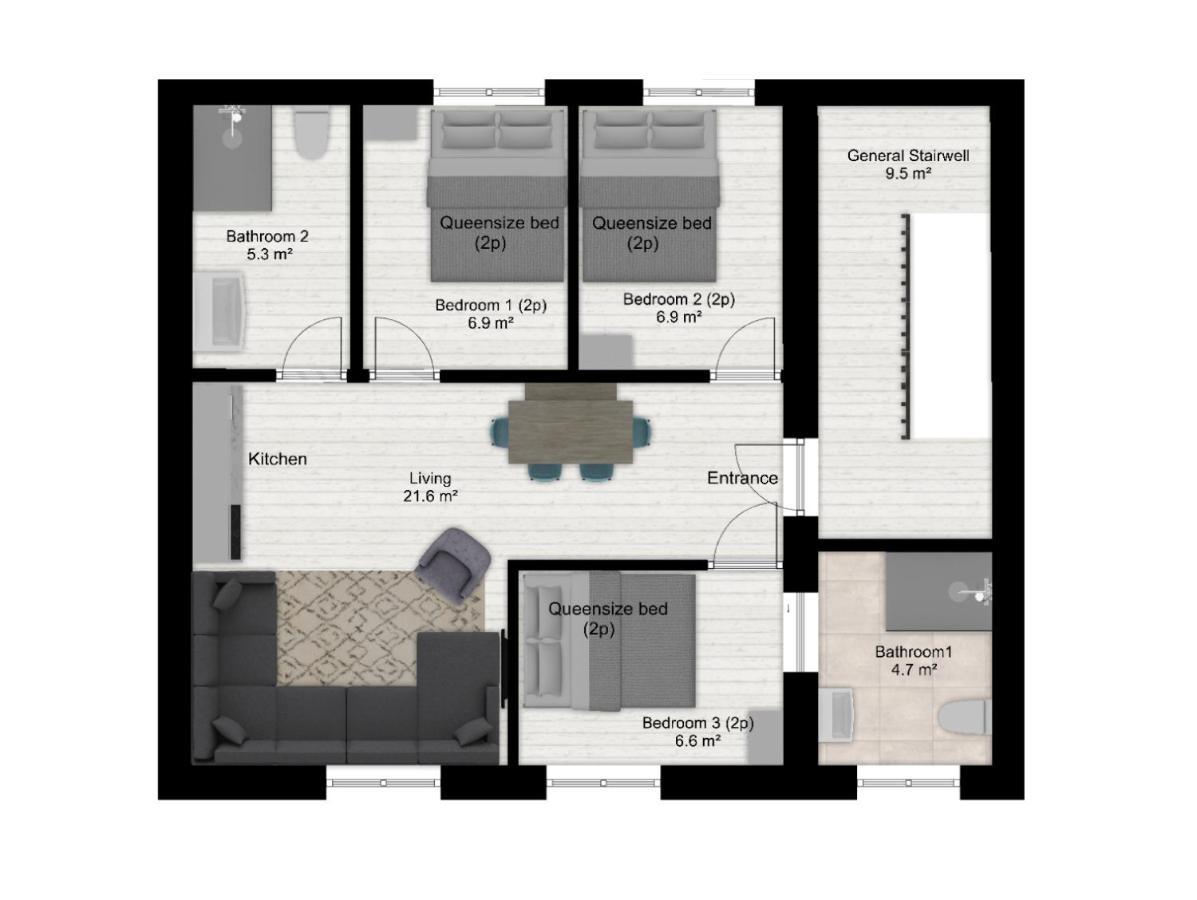 Authentic Stays - 6P-Apartment Ейсден Екстер'єр фото